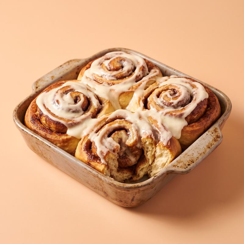 Roles de canela con glaseado de queso crema
